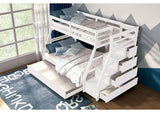 FM-BK611WH-BED+TR Ellington Twin/Full Bunk Bed