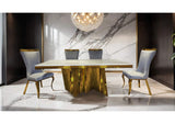 FM33013GY-SC-2PK Basilicata Gold Chair (2/CTN)