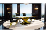 FM33011BK-SC-2PK Palazzo Chair, Gold/Black (2/CTN)