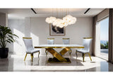 FM33011SV-SC-2PK Palazzo Chair, Gold/Silver (2/CTN)