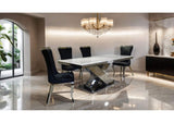 FM33012BK-SC-2PK Basilicata Chair, Silver/Black (2/CTN)