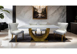 FM33015WH-SC-2PK Portanova Gold Chair (2/CTN)