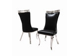 FM33010BK-SC-2PK Palazzo Silver Chair (2/CTN)
