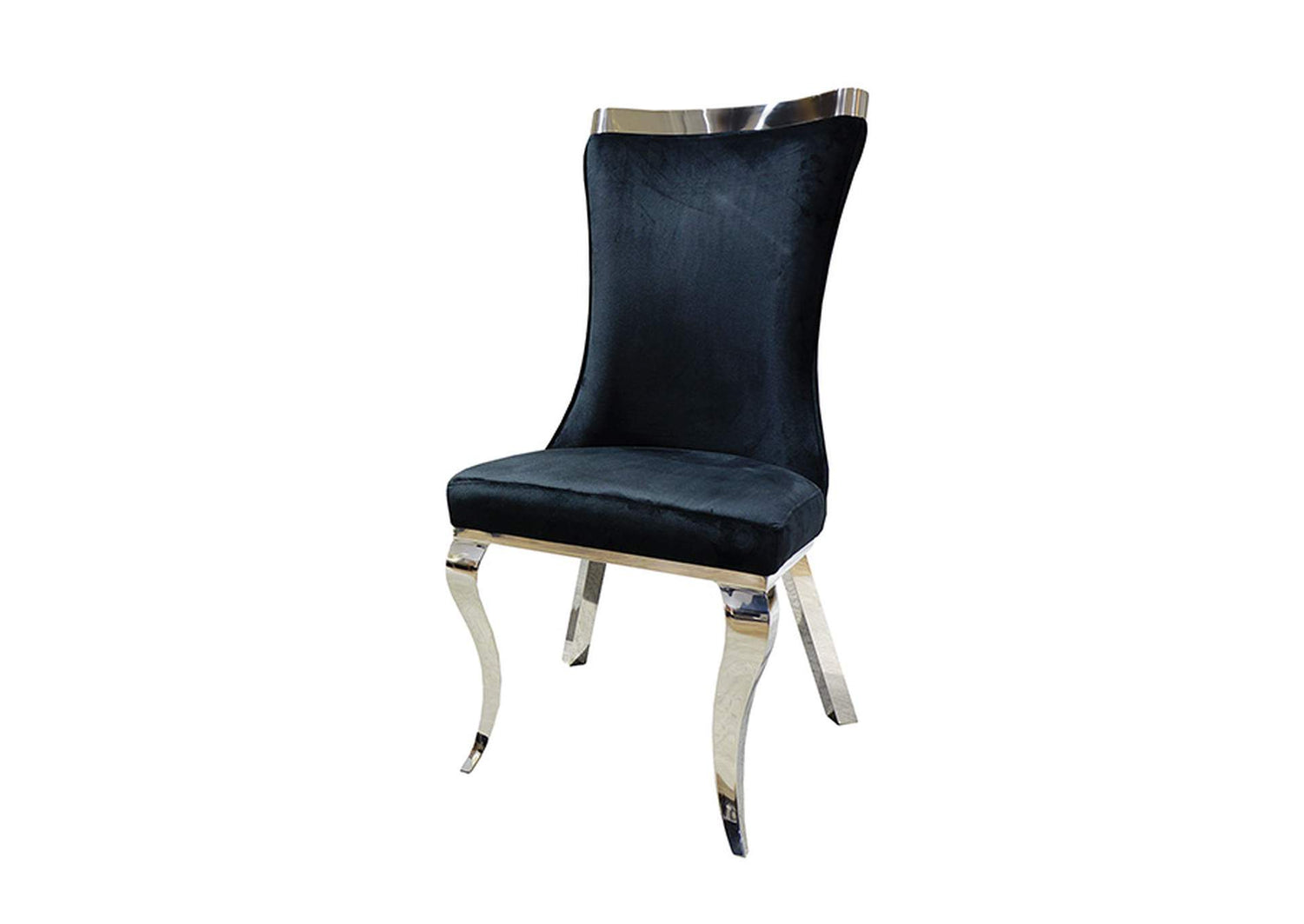 Basilicata Chair, Silver/Black (2/CTN)