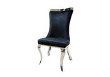 Basilicata Chair, Silver/Black (2/CTN)