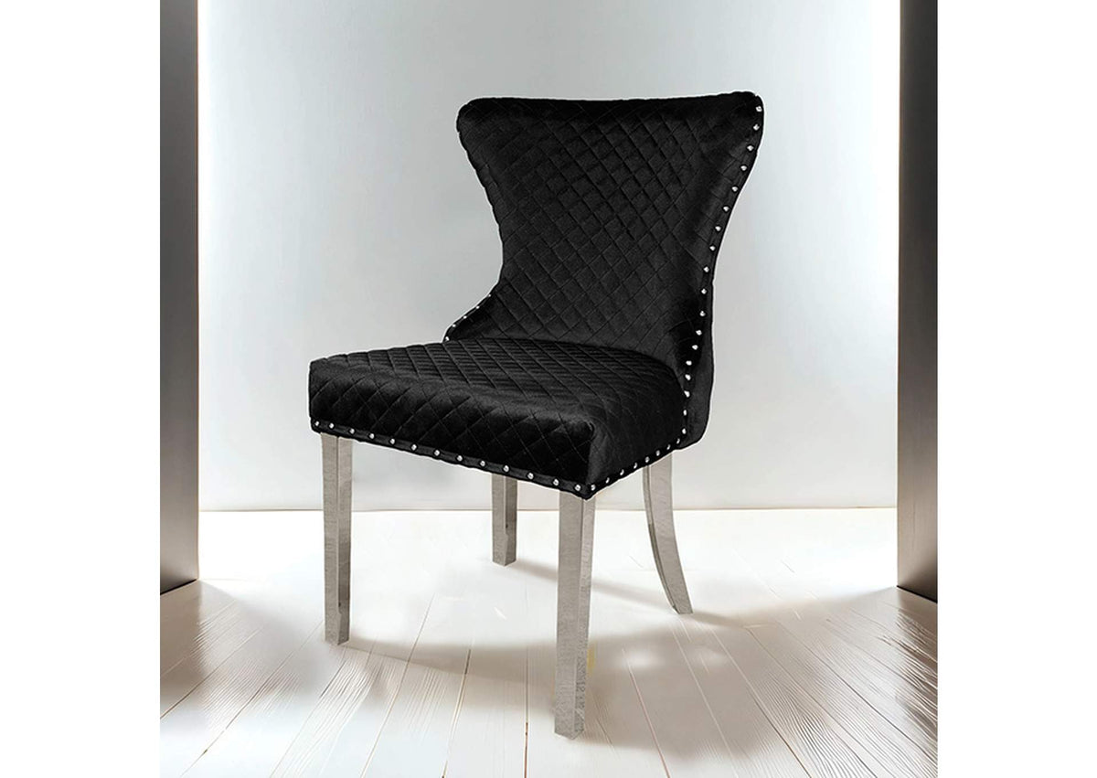 Portanova Chair, Silver/Black (2/CTN)
