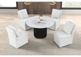 FM3431WH-RT-TABLE Varde Round Dining Marble Table