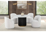 FM3431WH-RT-TABLE Varde Round Dining Marble Table