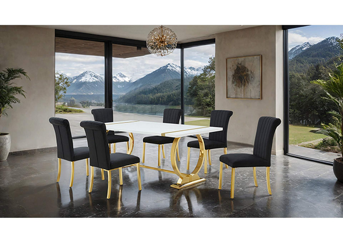 FM37008GD-T Holbaek 80" Dining Table