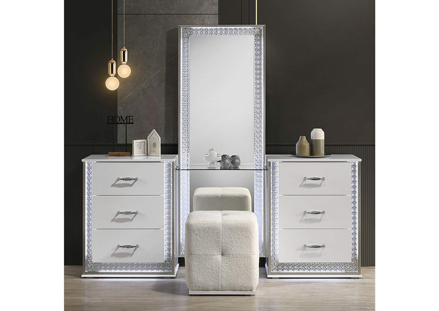 Hazeline Vanity Set w/ Stool