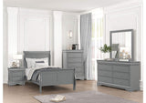 FM7866GY-T-BED Louis Philippe Twin Bed