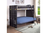 BK652BK-BED Lafray Twin Bunk w/ Futon Base