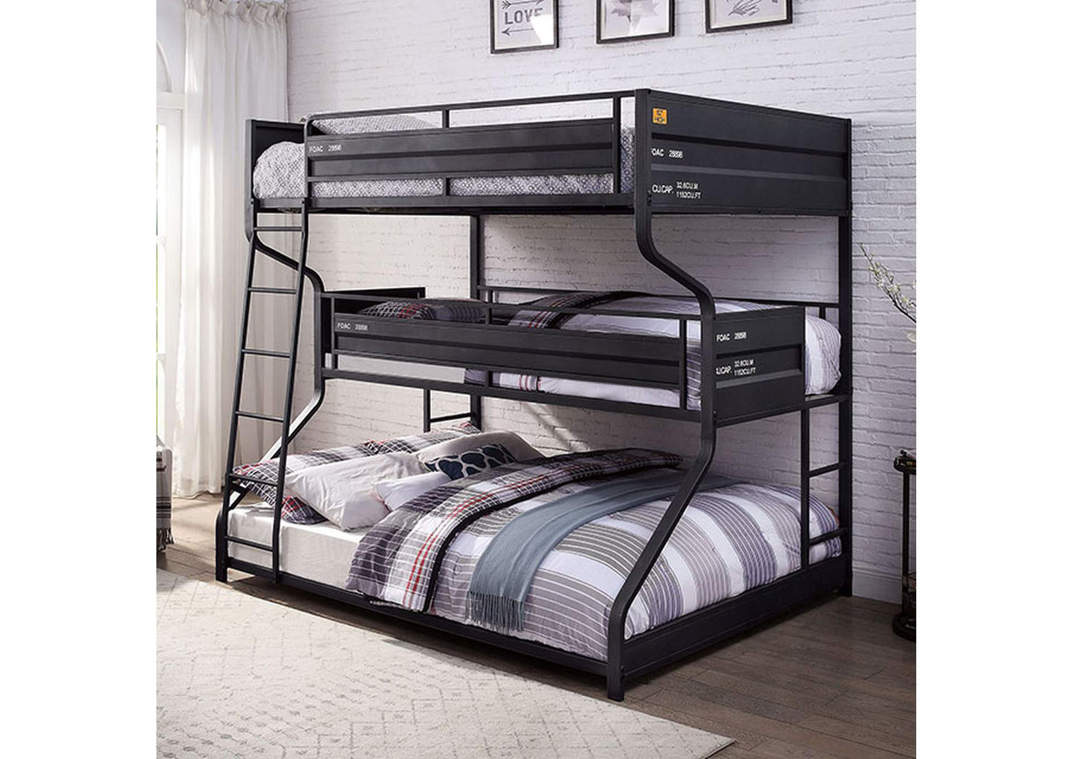Lodida Full/Twin/Queen Bunk Bed
