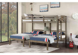 FOA-BK659GY-BED Hortense Triple Twin Bed