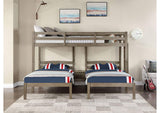 FOA-BK659GY-BED Hortense Triple Twin Bed