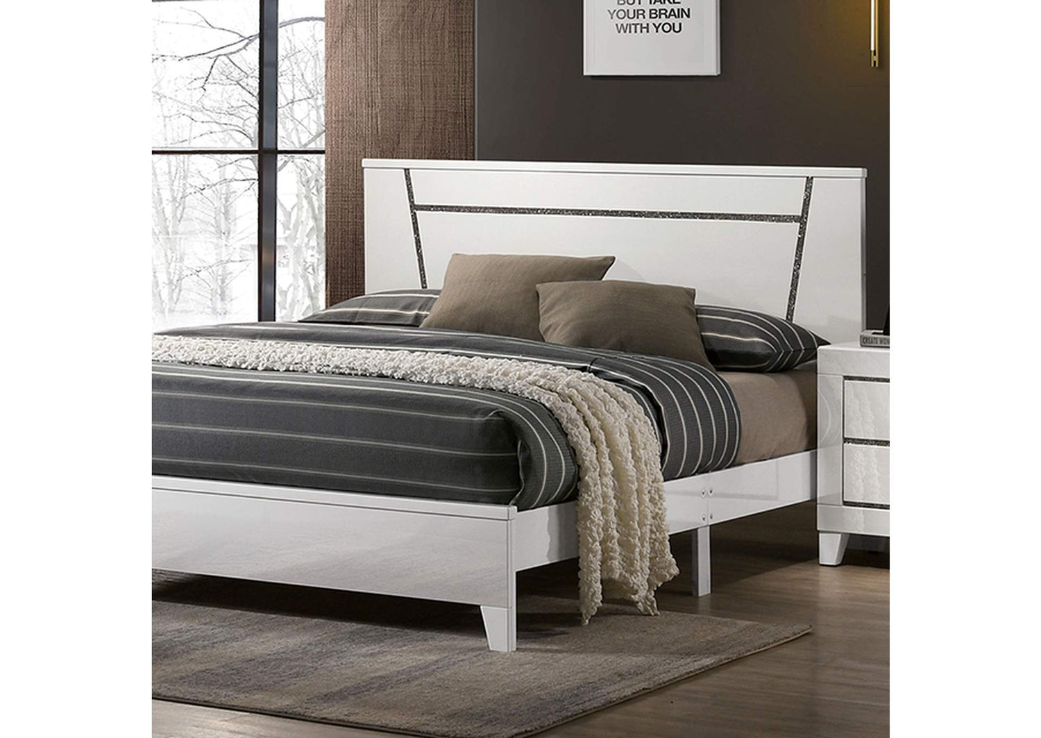 FOA7038WH-CK Magdeburg Cal.King Bed