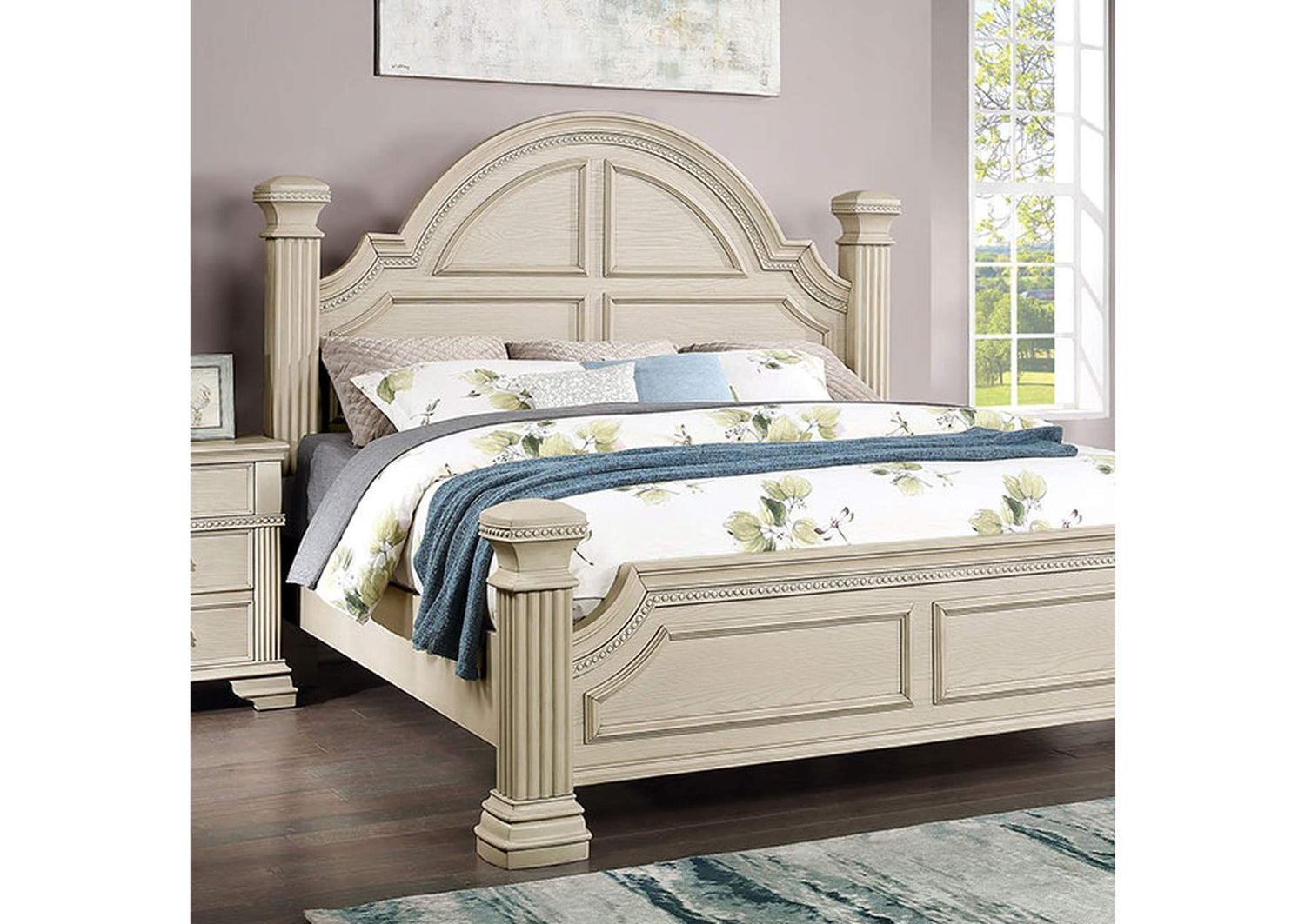 FOA7144WH-Q-BED Pamphilos Queen Bed