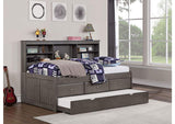FOA7466GY-F-BED Tibalt Full Bed w/ Trundle