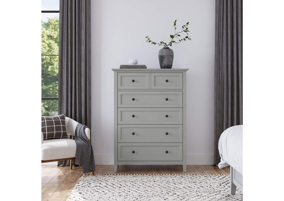 PNKG84A Grace Five Drawer Chest In Elephant Gray (2024)