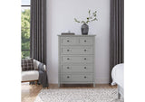 PNKG84A Grace Five Drawer Chest In Elephant Gray (2024)
