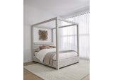 MQNCH5 Rockford Upholstered Canopy Bed In Turtle Dove Linen
