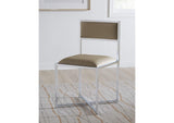 1AE266X Amalfi X - Base Chair In Taupe Leather (Set of 2)