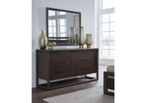 NXLJ82 Sol Six Drawer Acacia Wood Dresser In Brown Spice