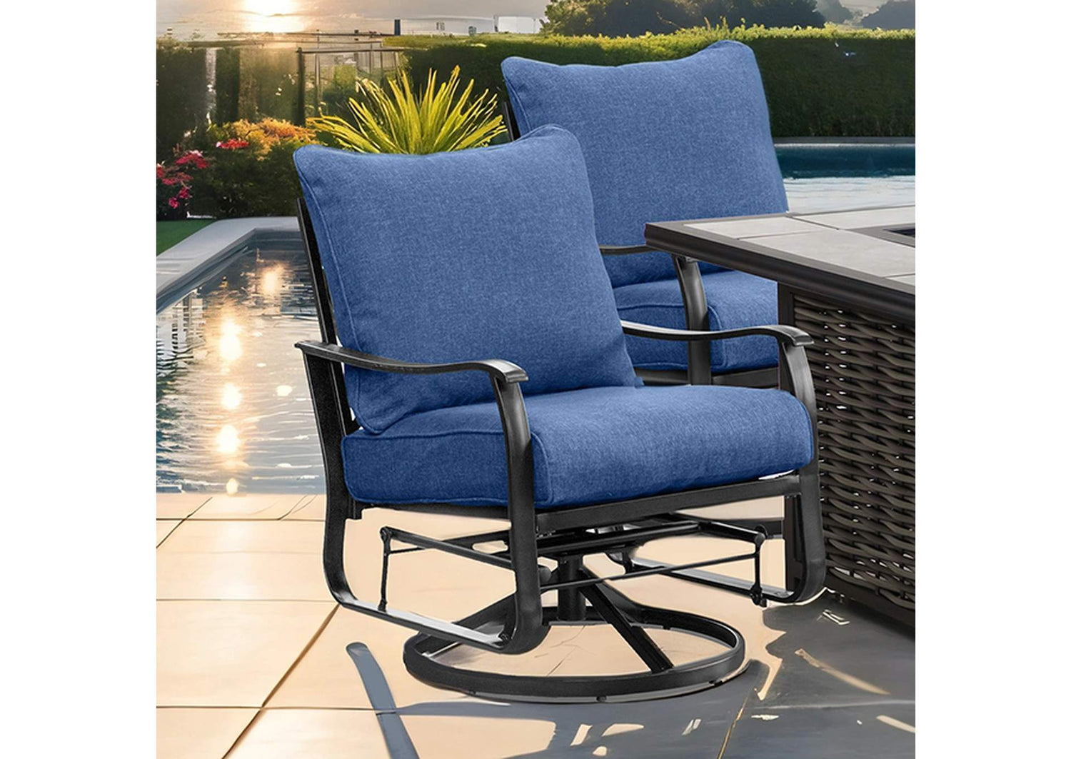 Segovia Swivel Glider Arm Chair (2/CTN)