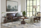 PJRT22 Liyana Solid Wood Round End Table In Natural Tan
