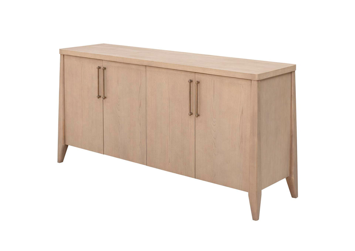 QETW78 Sumire Four Door Ash Wood Sideboard In Ginger