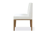 JVLH63 One Modern Coastal Upholstered Dining Side Chair In White Pearl And Bisque (Set of 2)