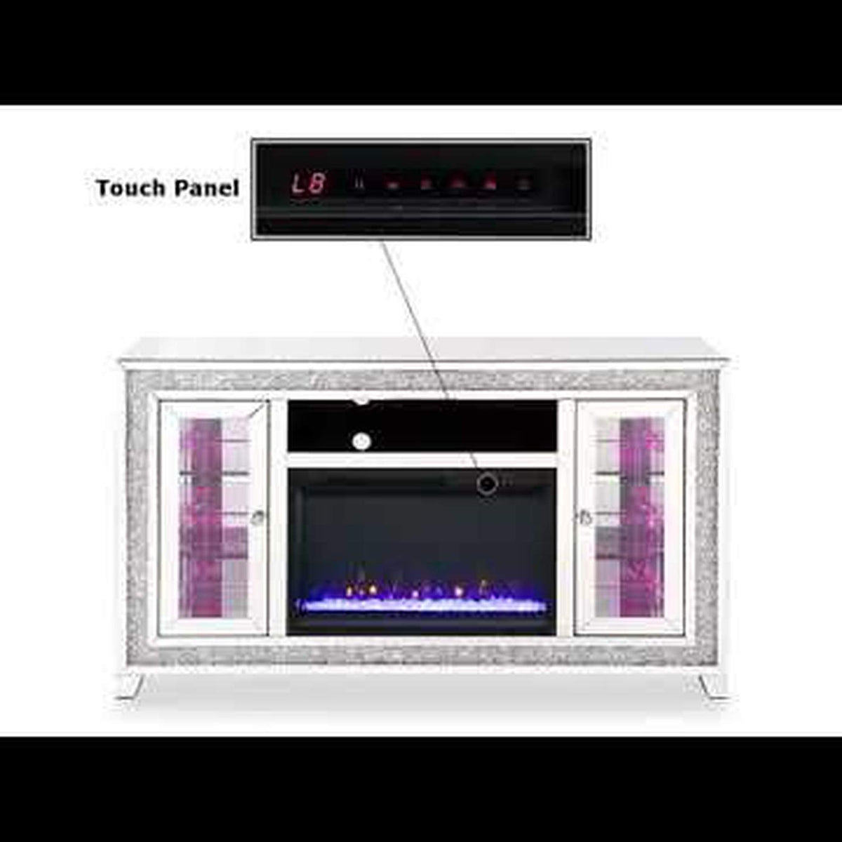 LV00316 Noralie TV Stand with Fireplace and Led