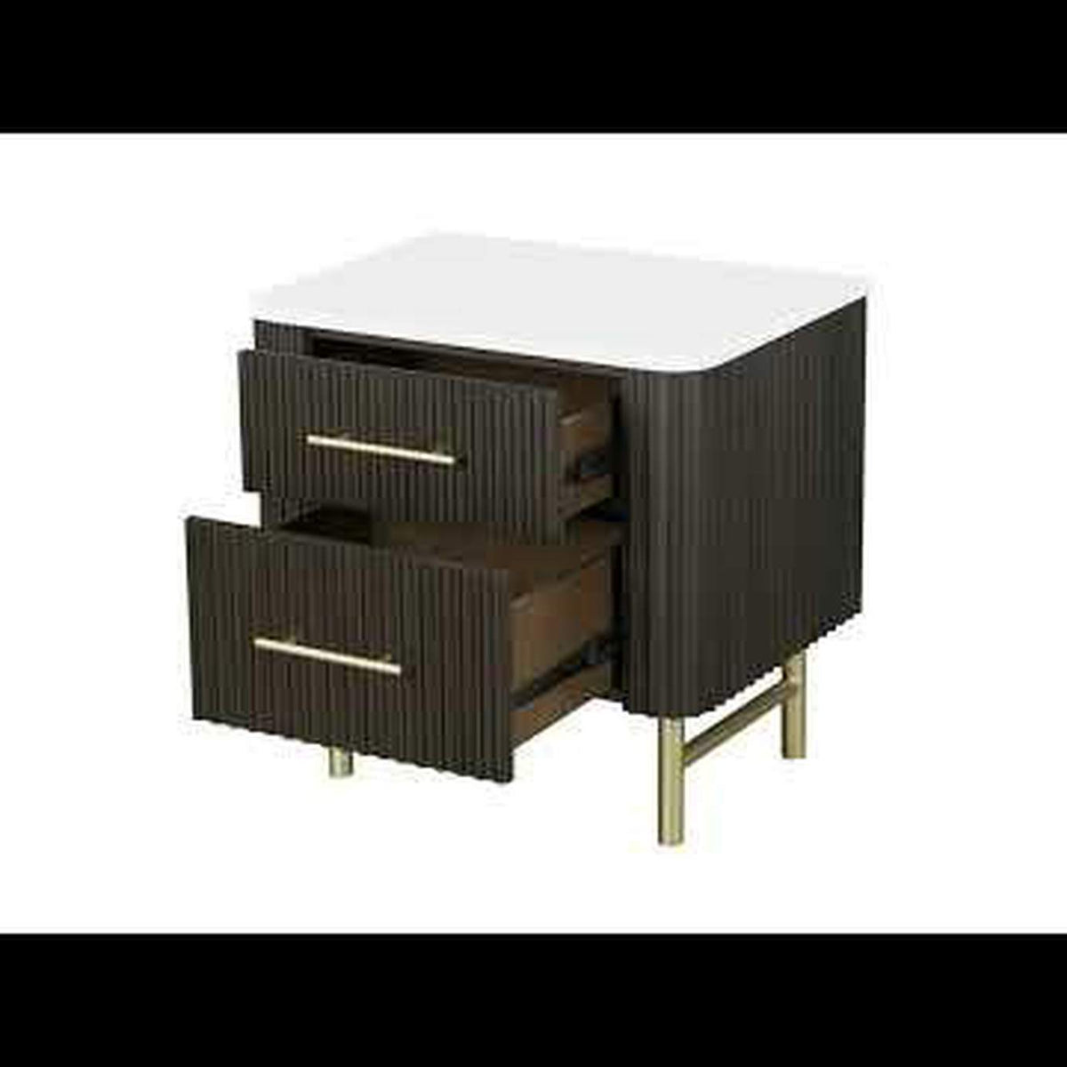 BD04093 Clayten Nightstand with Marble Top