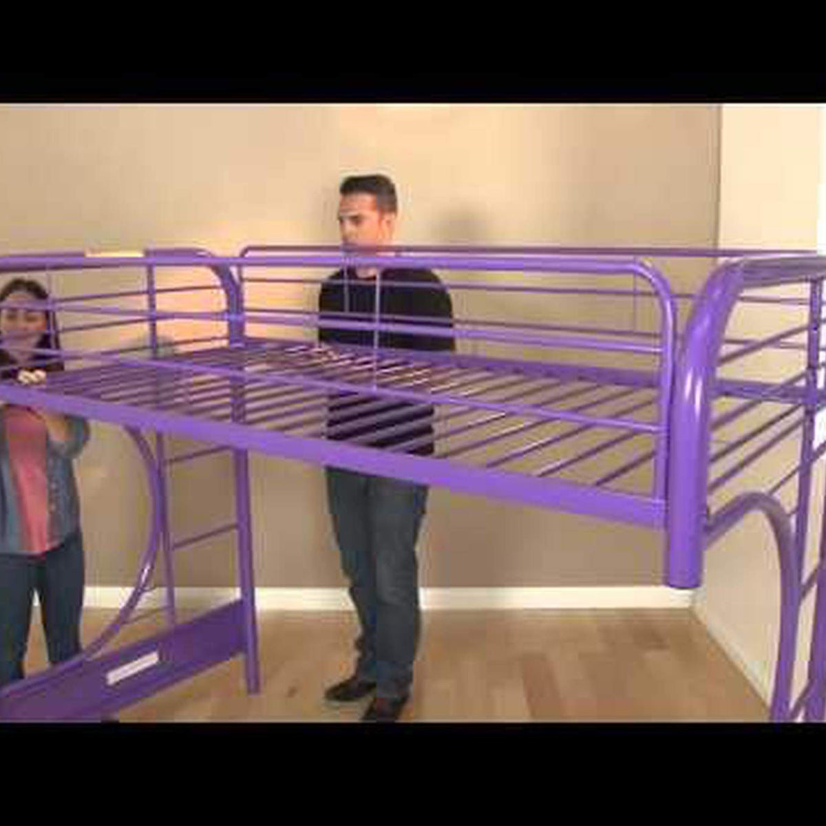 02091W-BK Eclipse Twin-Full Futon Bunk Bed