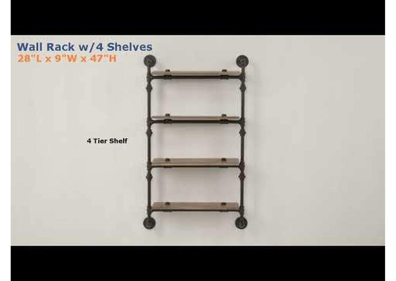 AC00737 Brantley Wall Rack with 4 Shelves