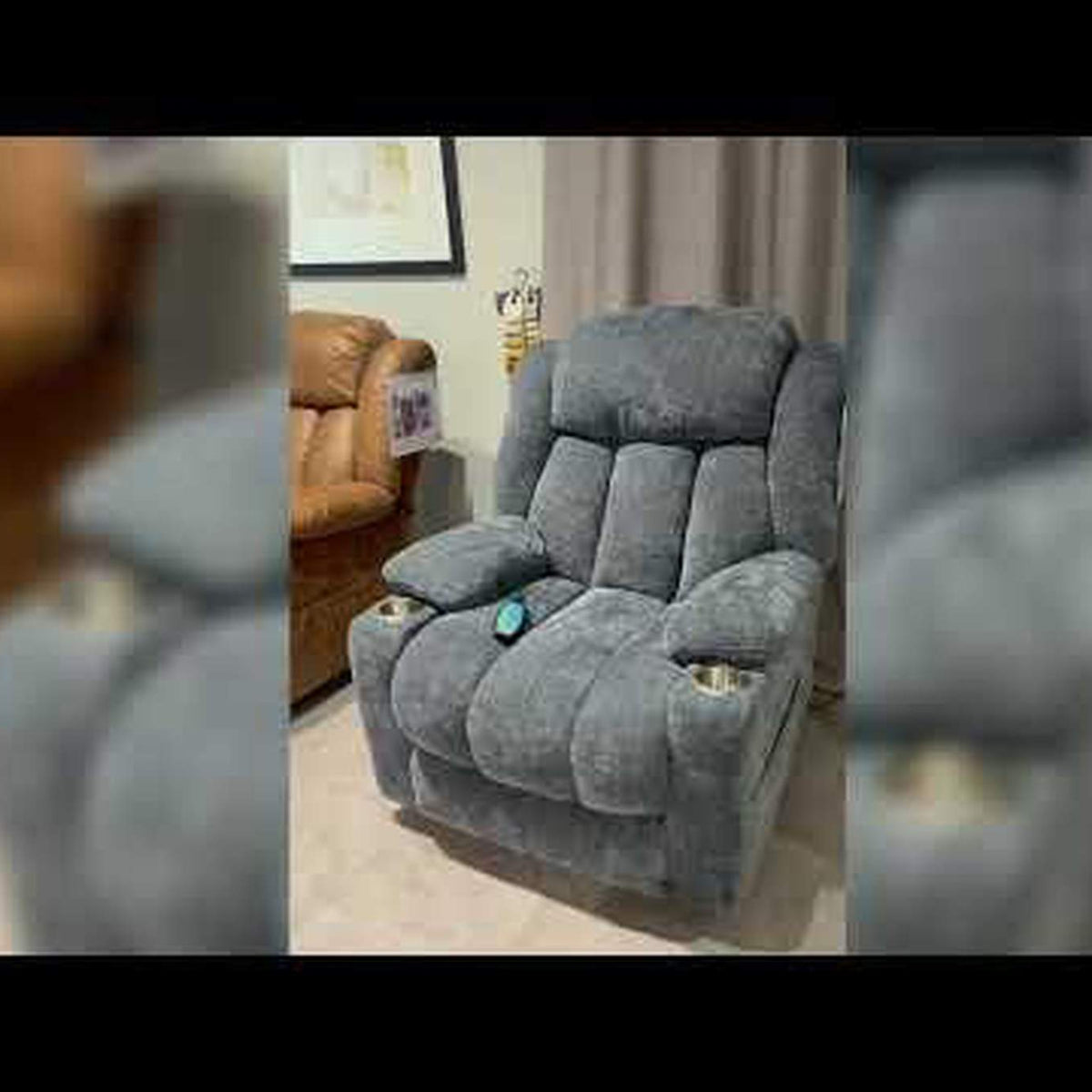 LV02996A Omarion Power Recliner with Lift, Heating and Massage