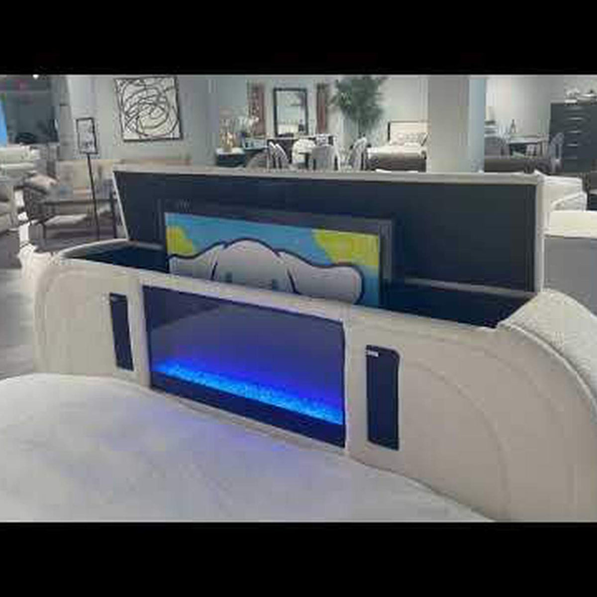 BD04751EK Shelyn Ek Bed with Led, TV Cabinet, Fireplace and Bluetooth