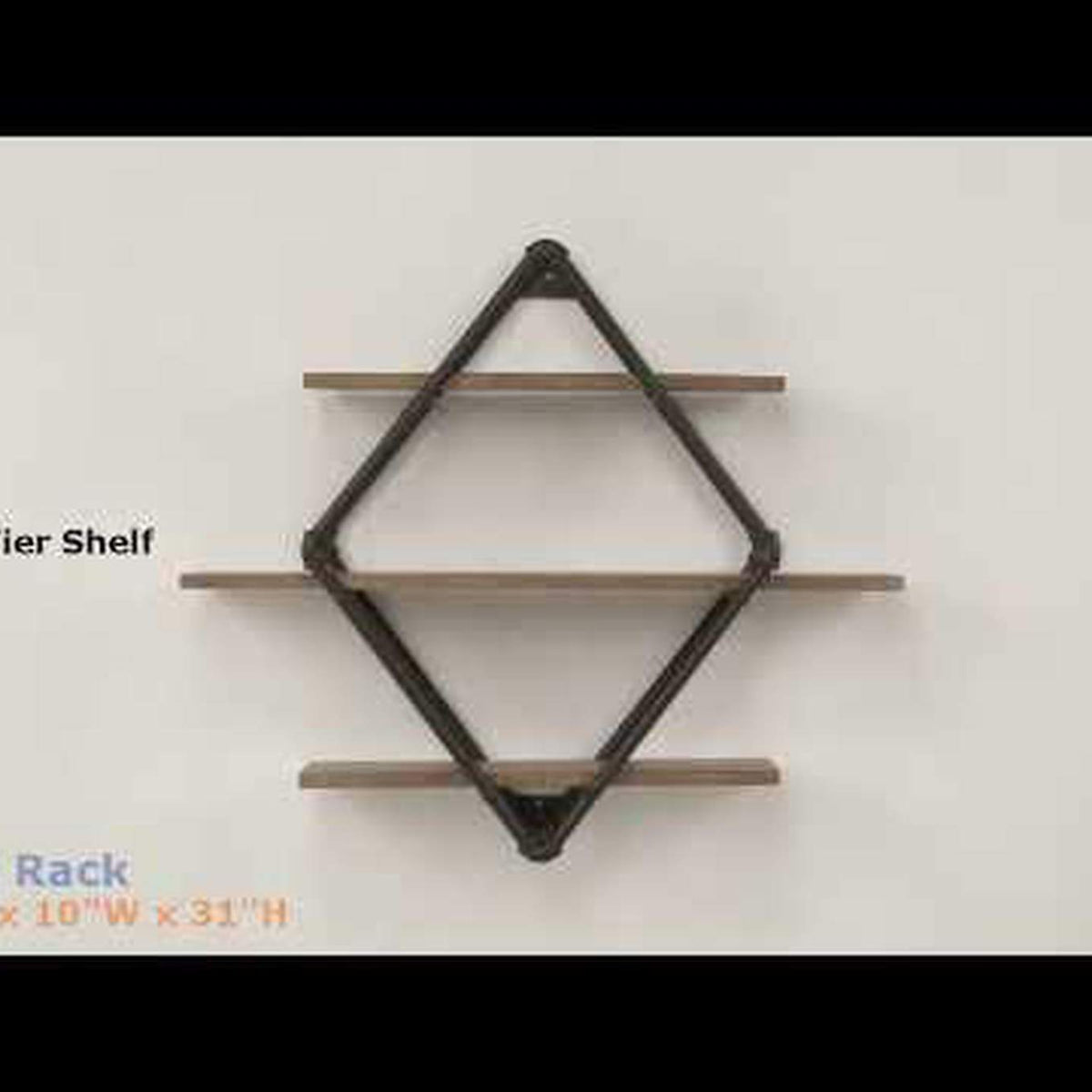 AC00739 Brantley Wall Rack with 3 Shelves