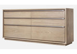 JVLH82 One Coastal Modern Six Drawer Dresser In Bisque