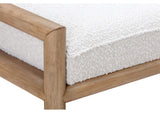 NSPV88 Dorsey Boucle Upholstered Wooden Bench In Granola And Ricotta
