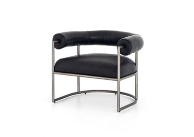 Bettie Chair-Harness Black Leather