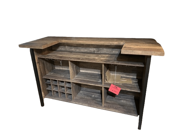 Wooden Bar Cabinet with Storage