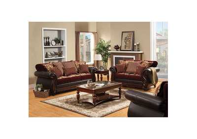 Franklin Dark Brown Sofa and Loveseat