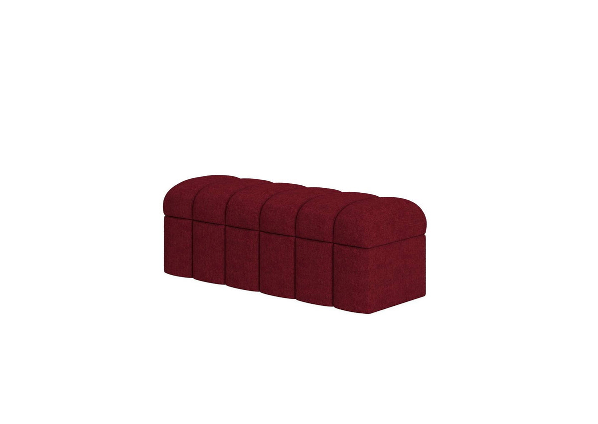SRWL88 Savage Upholstered Storage Bench In Ruby Chenille