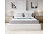 JVHKJ7 One Upholstered Footboard Storage Bed In Pearl
