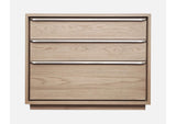 JVLH81B One Coastal Modern Three Drawer USB - Charging Nightstand In Bisque