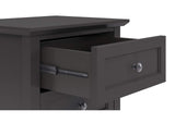 PNRB81 Grace Three Drawer Nightstand In Raven Black