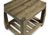 3E8722 Canyon Solid Wood Rectangular End Table In Washed Grey