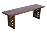 PGRR65 Fevano Solid Wood Dining Bench In Smoked Brown