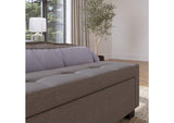 3ZH3887 Madeleine Tufted Storage Bench In Dolphin Linen